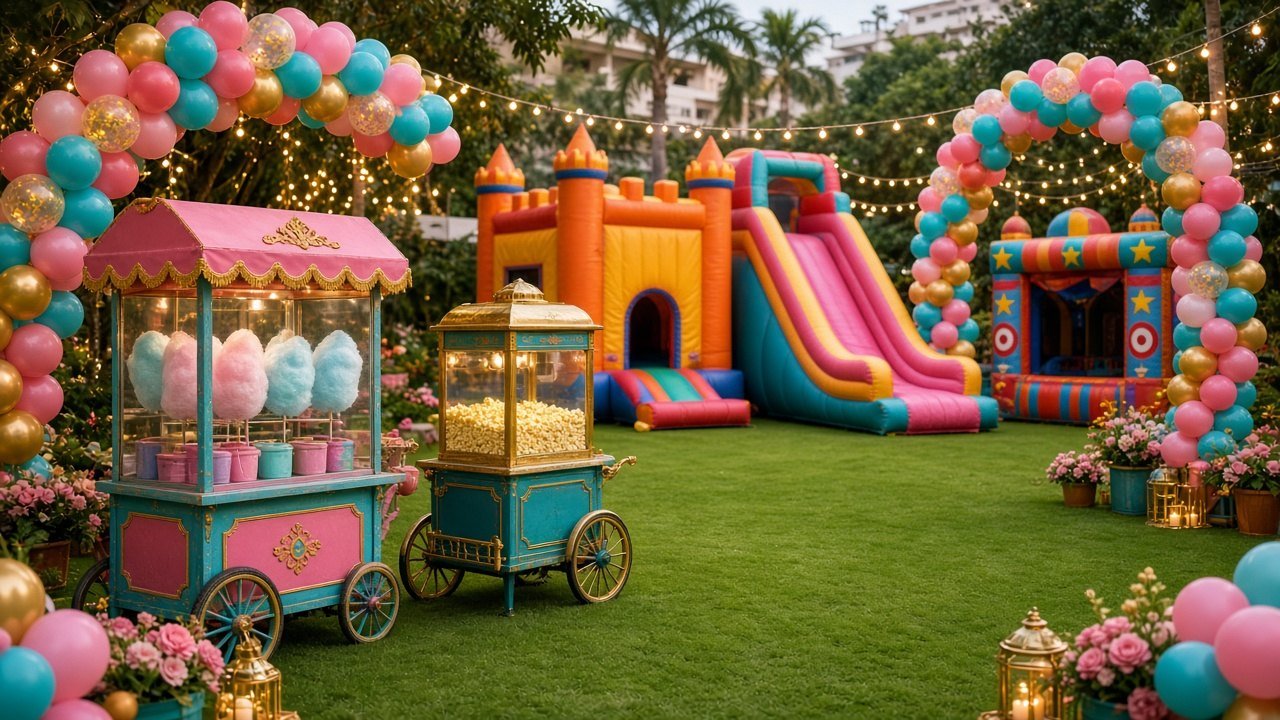 Wedding carnival stalls
